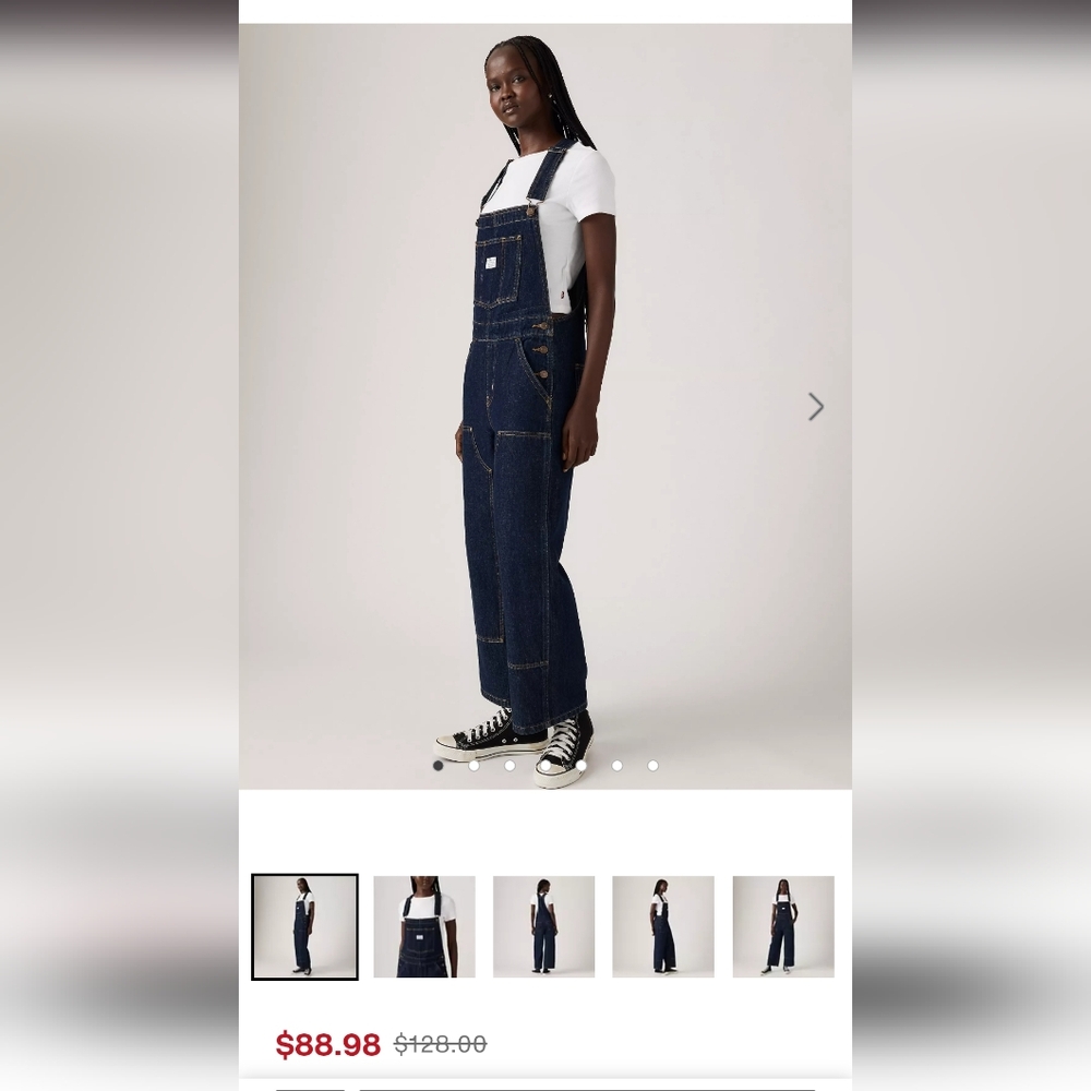 Levis Baggy Carpenter Overalls XS